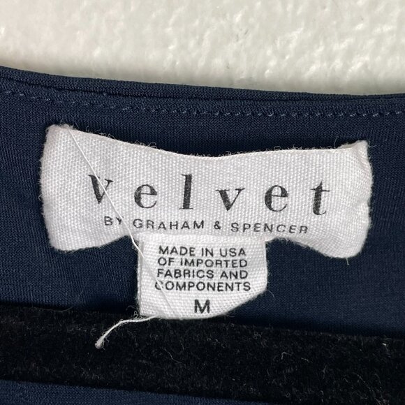 Velvet by Graham & Spencer Womens Medium Navy Stretch Dress 3/4 Sleeve - Picture 7 of 9
